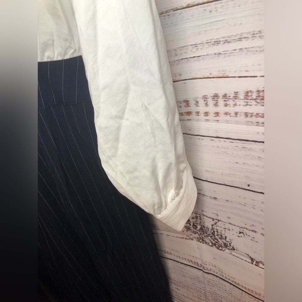 Blue and White Pinstripe Jumpsuit - Picture 7 of 16